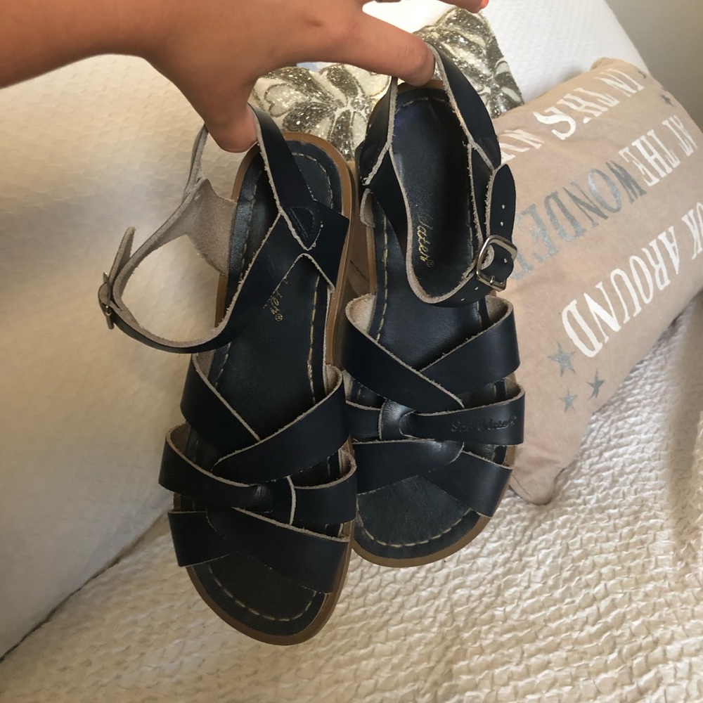 Navy blue saltwater sandals